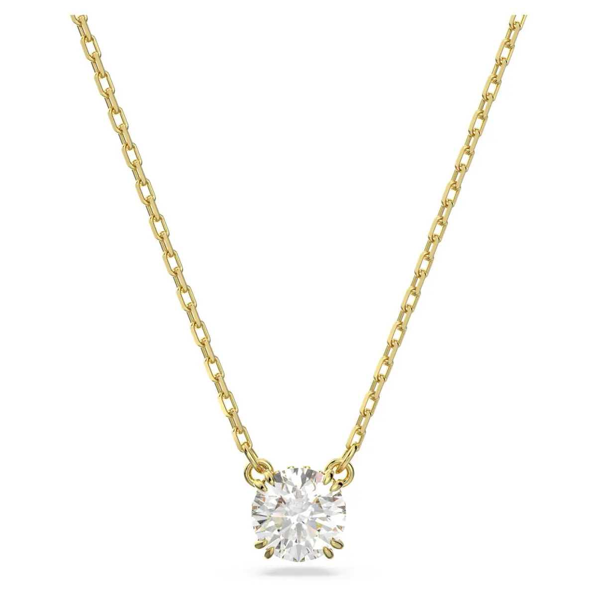 Swarovski Stilla Pendant Necklace Round Cut White Gold-tone Plated 5636703