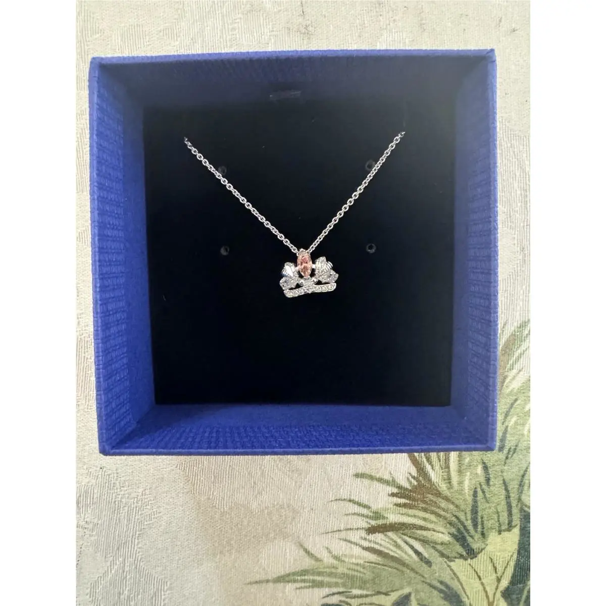 Swarovski Bee A Queen Necklace Pink Rhodium Plated 5501076