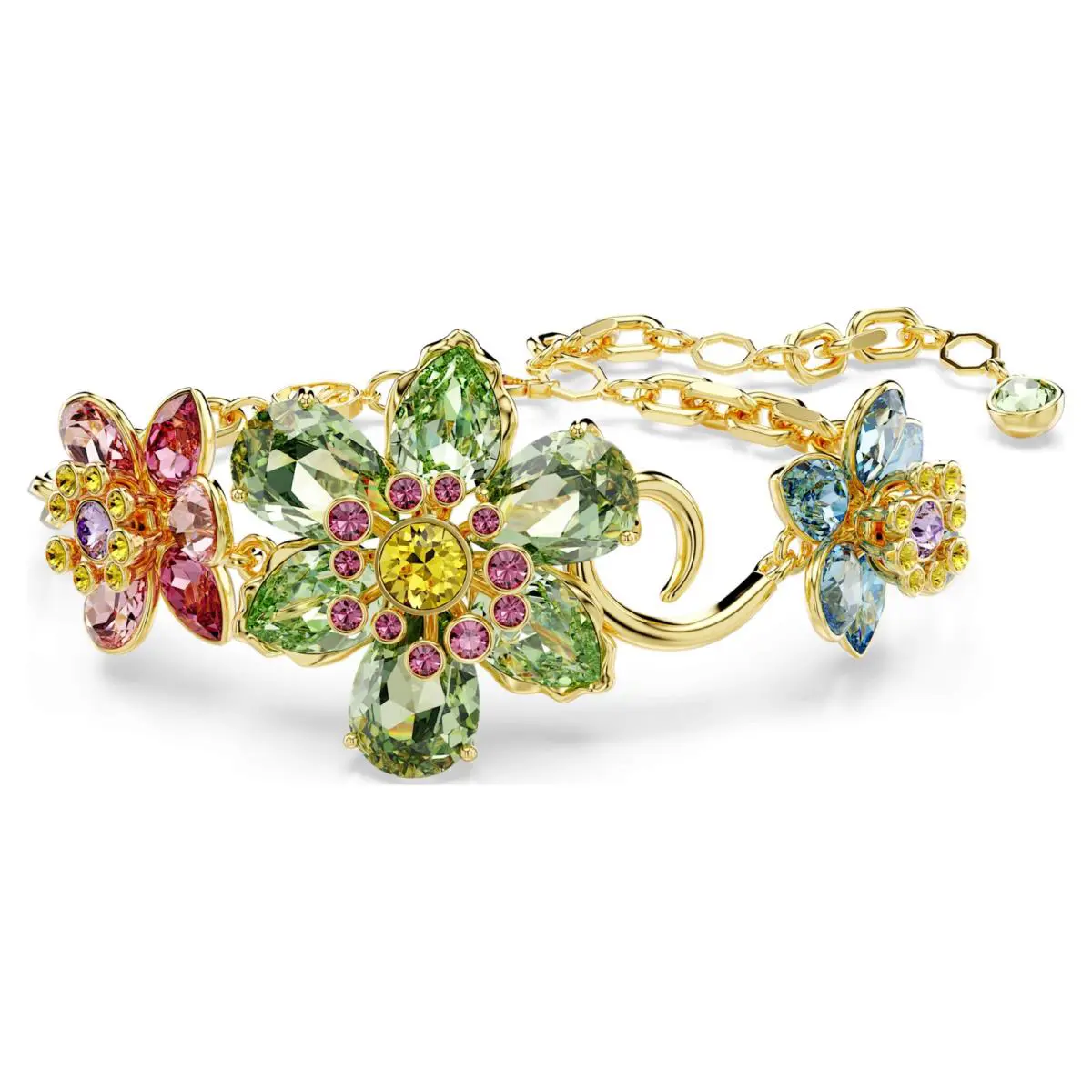 Swarovski Idyllia Bracelet Mixed Cuts Flower Multicolored Gold-tone 5717156