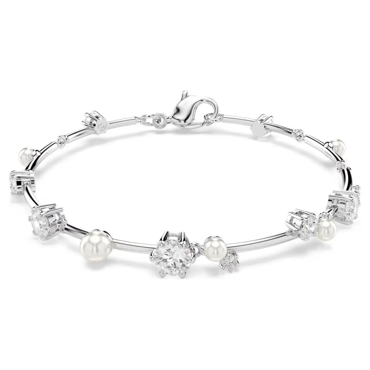 Swarovski Constella Tennis Bracelet Crystal Pearl Rhodium Plated-5707511