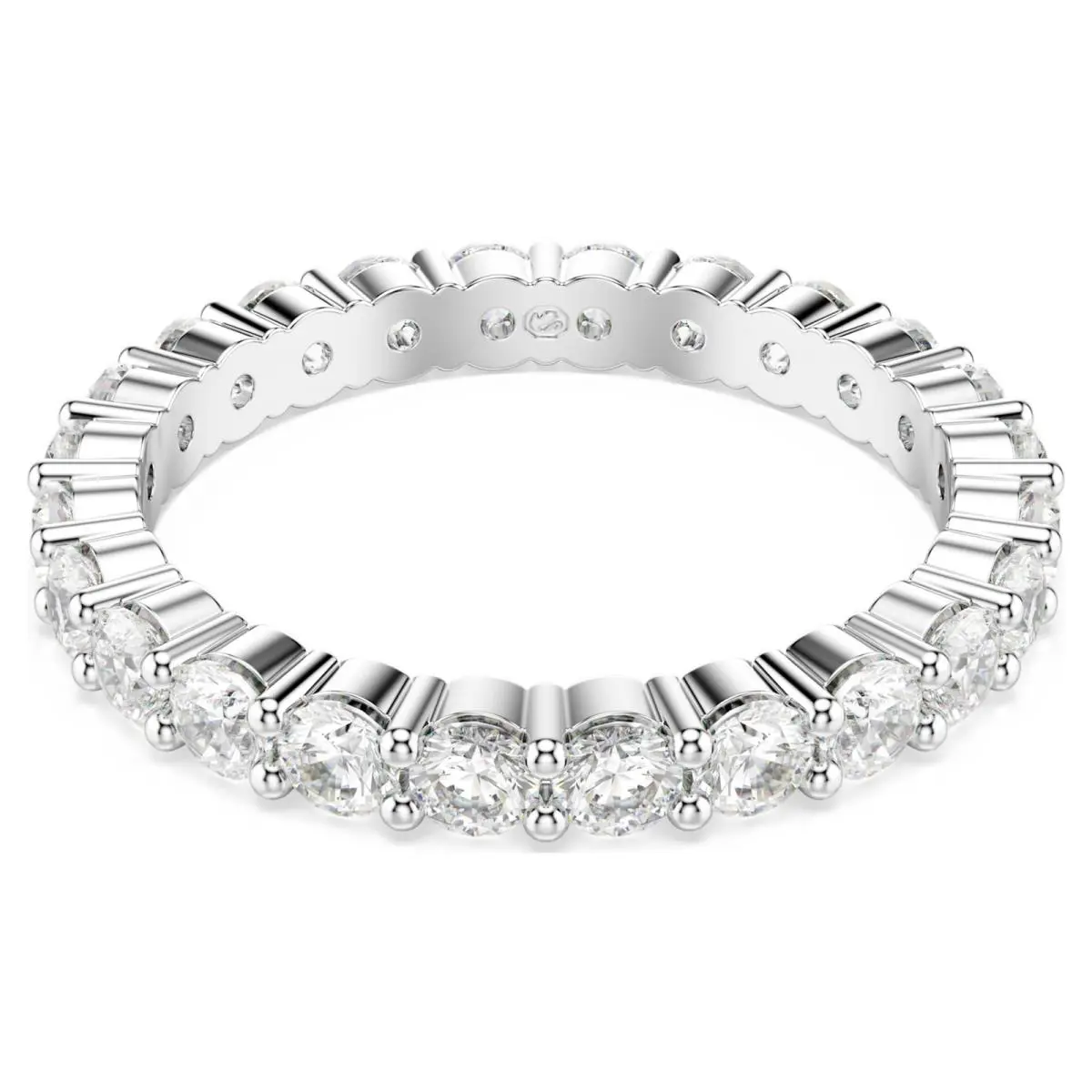 Swarovski Matrix Vittore Ring Size 7 55 Round Cut White Silver-tone Finish