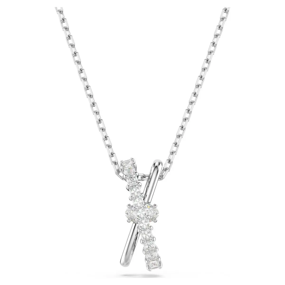 Swarovski Hyperbola Pendant Mixed Cuts Twist White Rhodium Plated 5689723