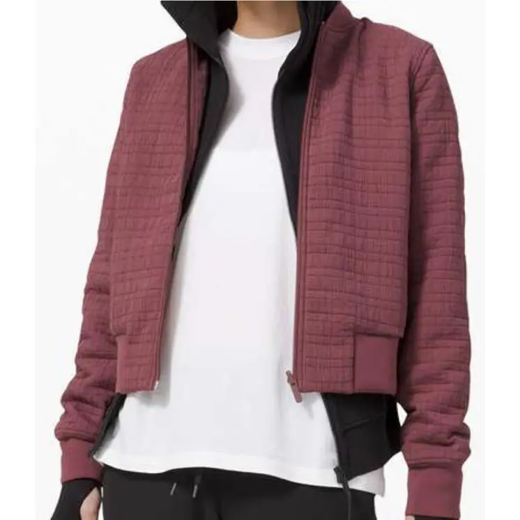 Lululemon clothing - Lululemon Serene Travels Bomber Reversible Jacket - Burgundy 9