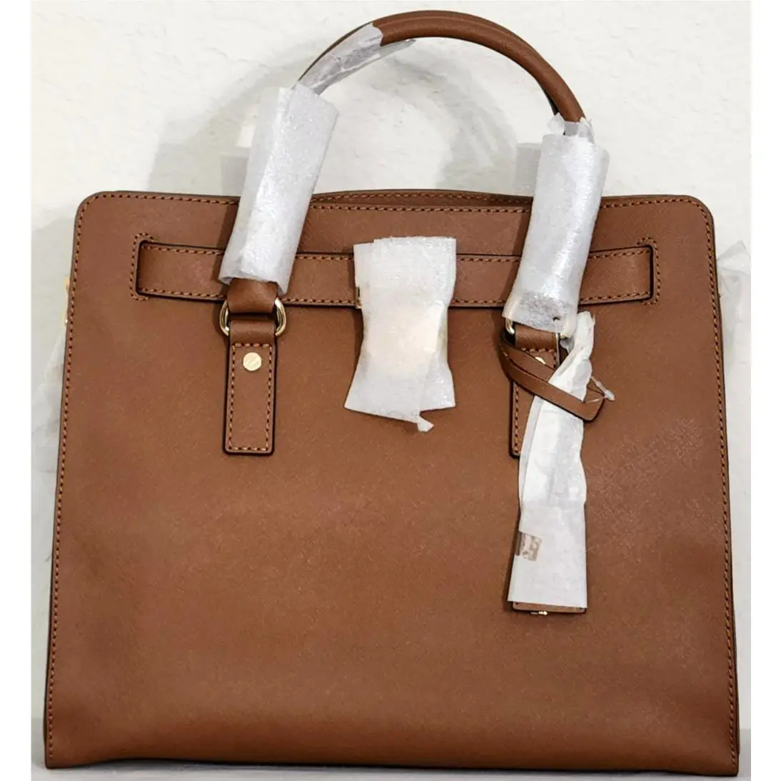 Michael Kors Hamilton Large Luggage Brown Saffiano Tote Bag+/or Wallet