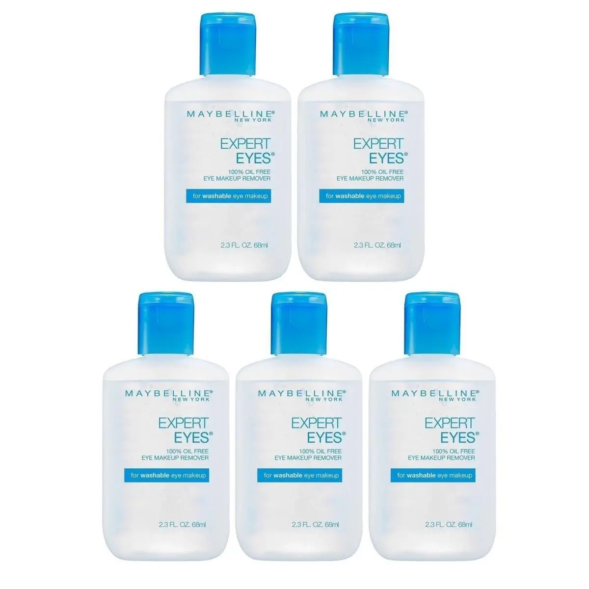 Maybelline Expert Eyes Oil Free Eye Makeup Remover 2.3 fl oz 5 Pack