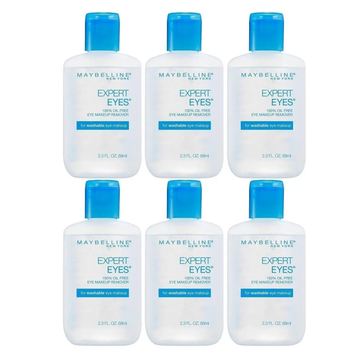 Maybelline Expert Eyes Oil Free Eye Makeup Remover 2.3 fl oz 6 Pack