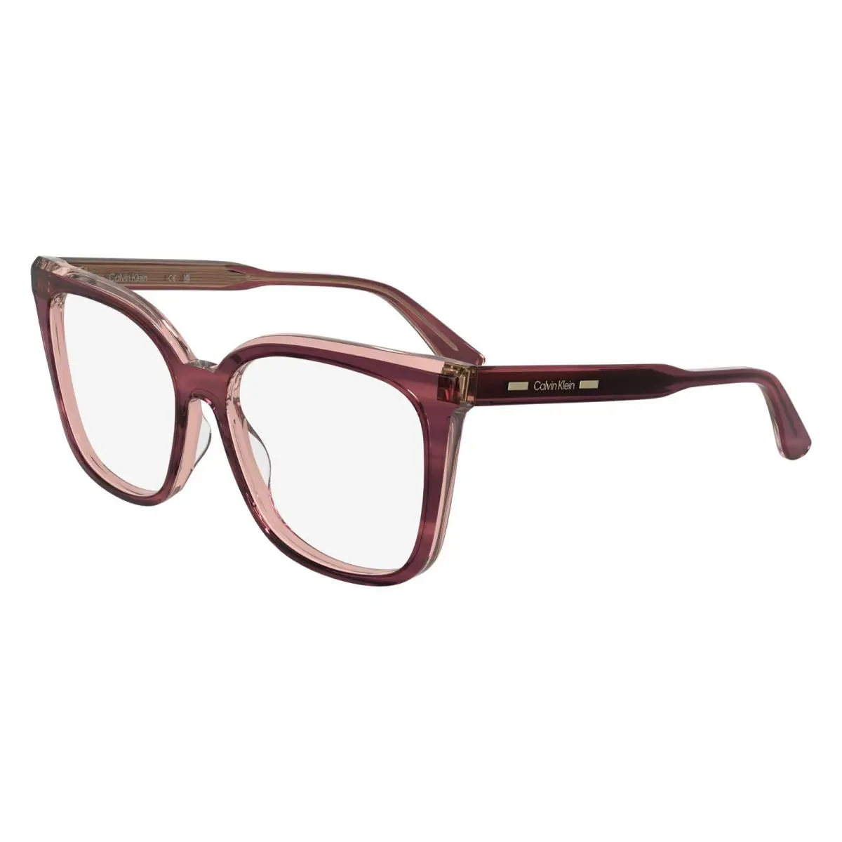 Calvin Klein CK25511 Eyeglasses 605 Striped Burgundy