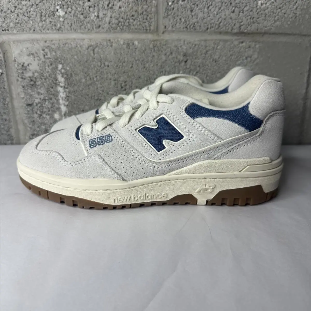 New Balance 550 Denim Pack - Reflection BBW550GG Jean Blue White Women`s Size 6