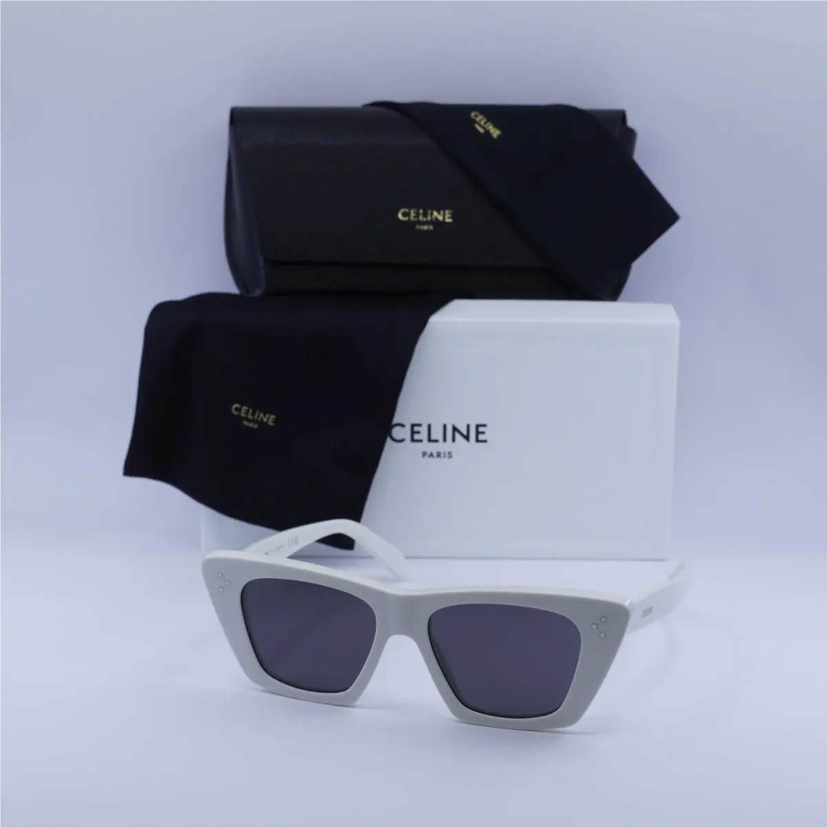 Celine CL40187I 25A White/dark Grey 51-16-145 Sunglasses