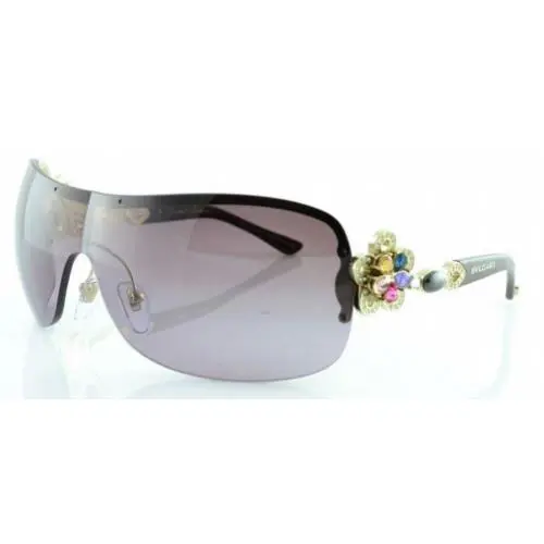 Bvlgari BV6059B 2788H Vintage Sunglasses Pale Gold / Violet Gradient Lens