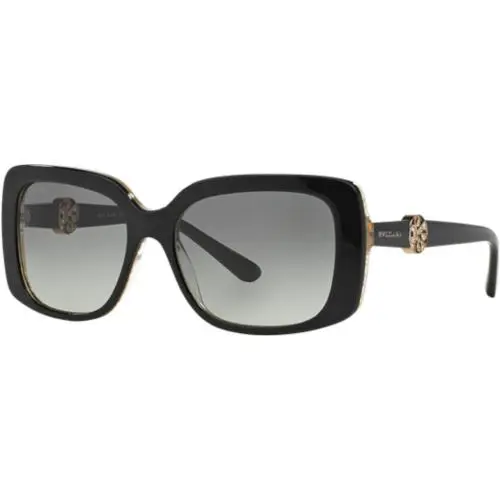 Bvlgari Sunglasses BV8146B 532511 55mm Black-glitter Gold / Grey Gradient Lens