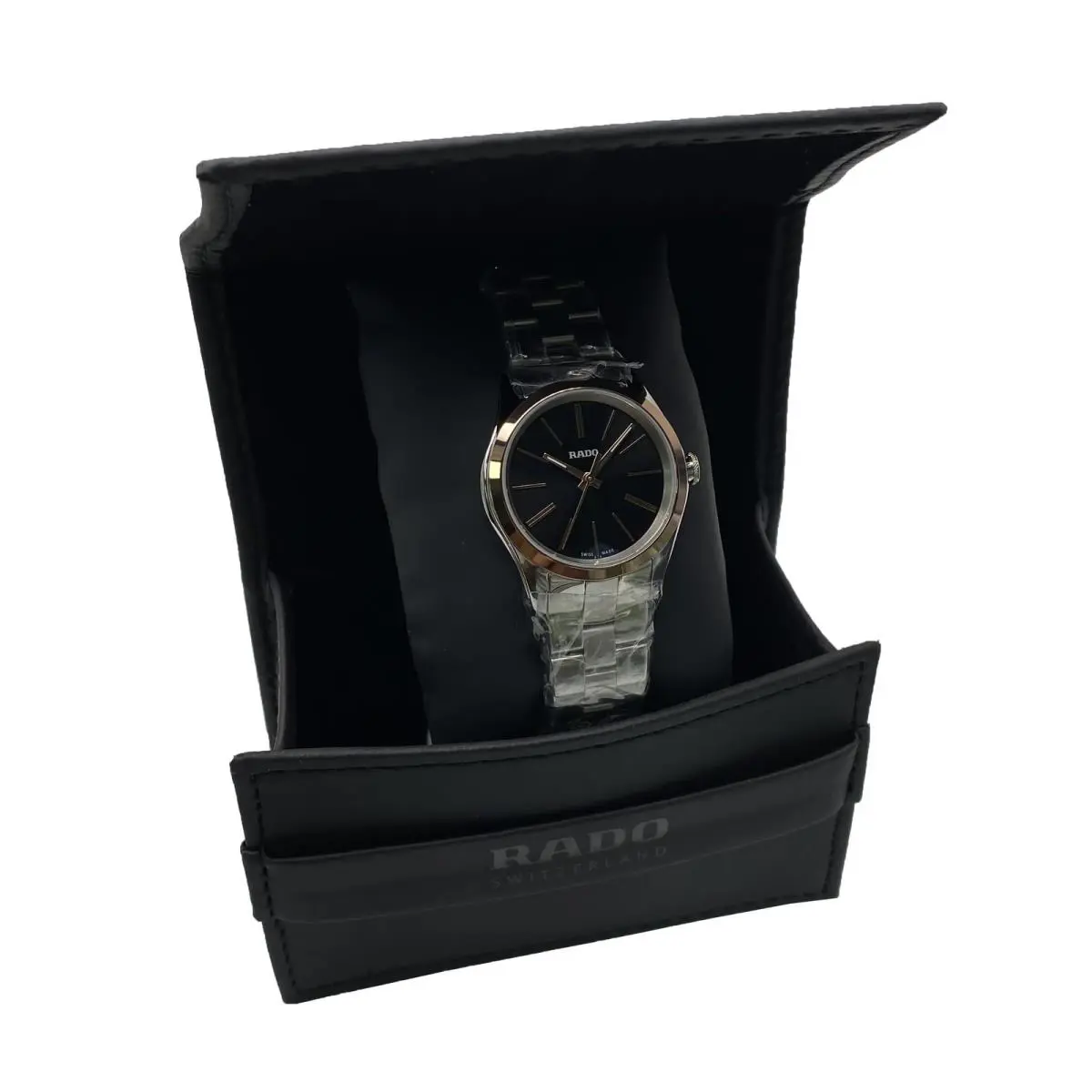 Rado Hyperchrome 31mm Ceramic Steel Black Dial Quartz Ladies Watch R32976163
