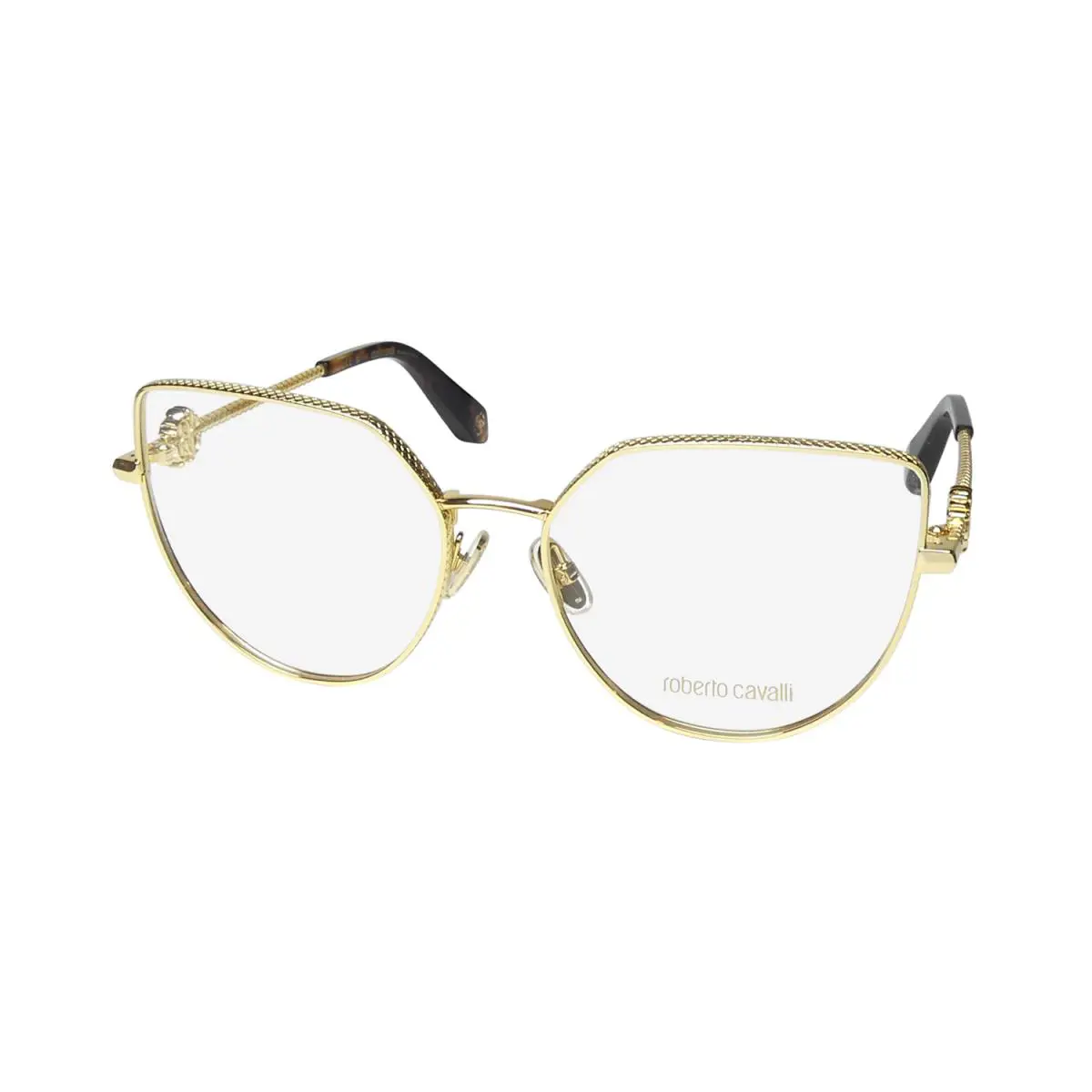 VRC048 Eyeglass Frame/glasses Cateye Oversized Classic Shape Hot Yellow Gold by Roberto Cavalli