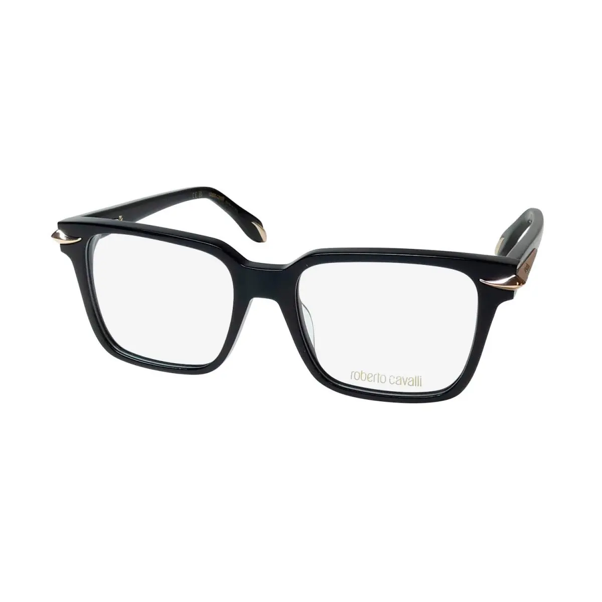 VRC019 Eyeglass Frame/glasses Rectangular Lenses Rare Black by Roberto Cavalli