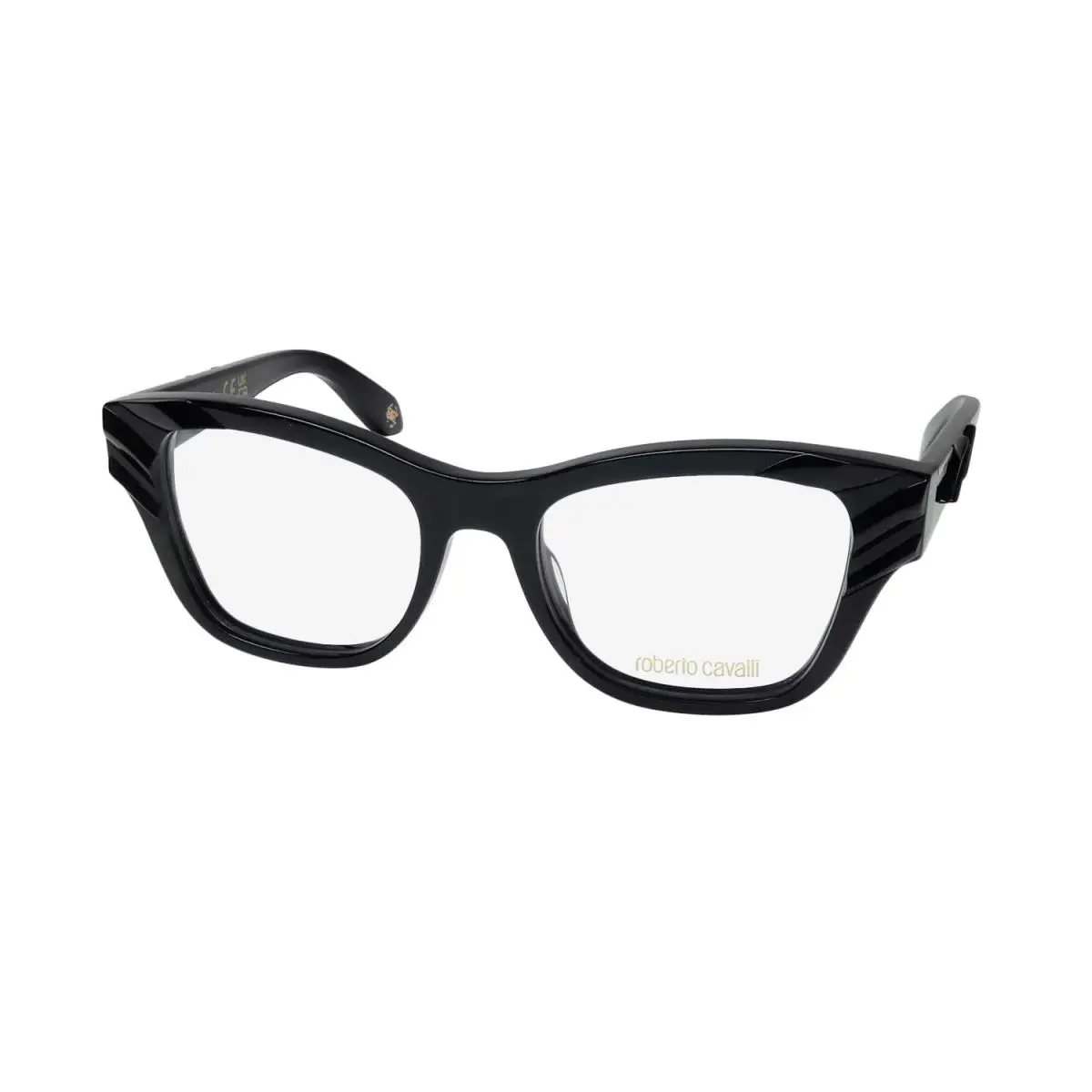 Roberto Cavalli VRC025V Eyeglasses 50-18-135 Italy 0700 Plastic Womens Cat