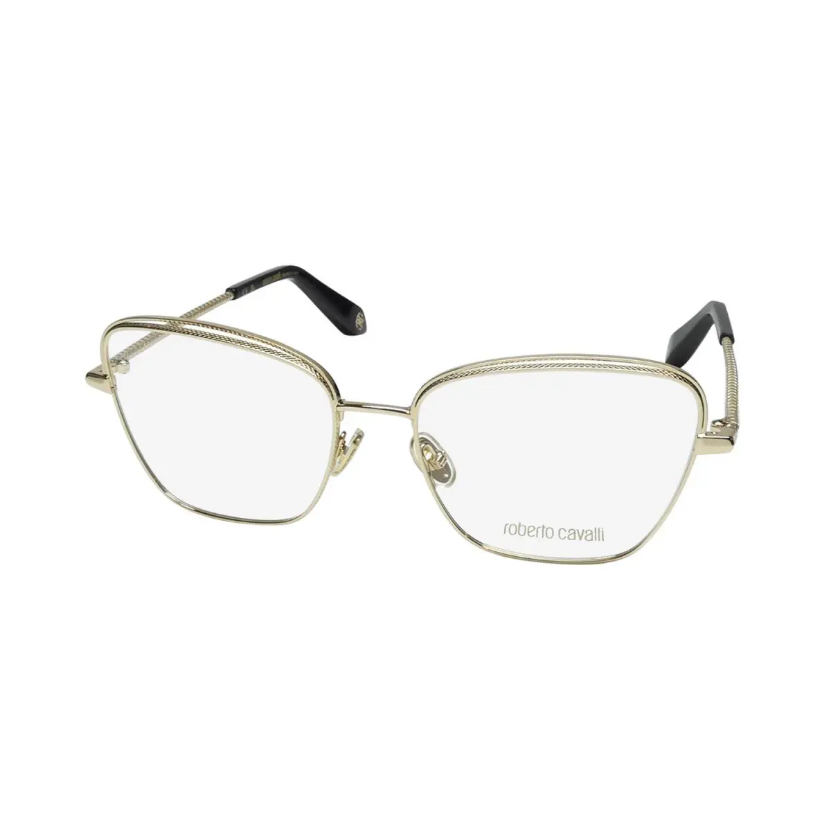 Roberto Cavalli VRC069 Glasses Gold Italy Metal Plastic 56-17-145 Full-rim