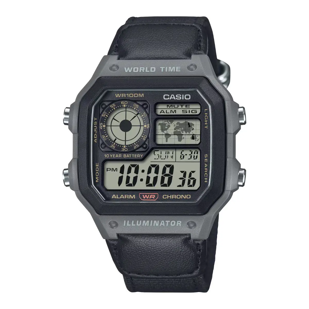 Casio AE1200WHUB-8AV World Time Watch Chronograph 5 Alarms 10 Year Battery