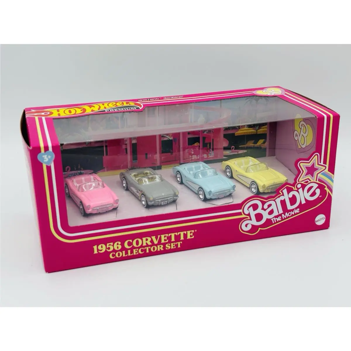 Hot Wheels Collectors Barbie 2023 The Movie Corvette 4-Pack