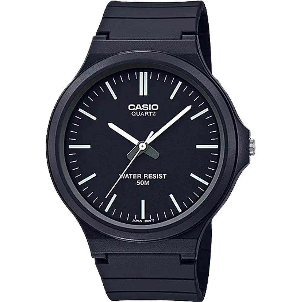 Casio Men`s Casual Analog Watch with Black Dial - MW-240-1EV