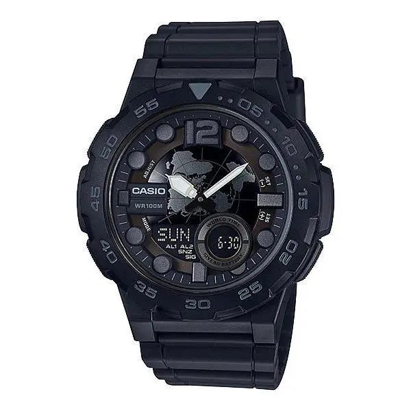 Casio - AEQ100W-1BV - Men`s Quartz Analog-digital Resin Watch - Black