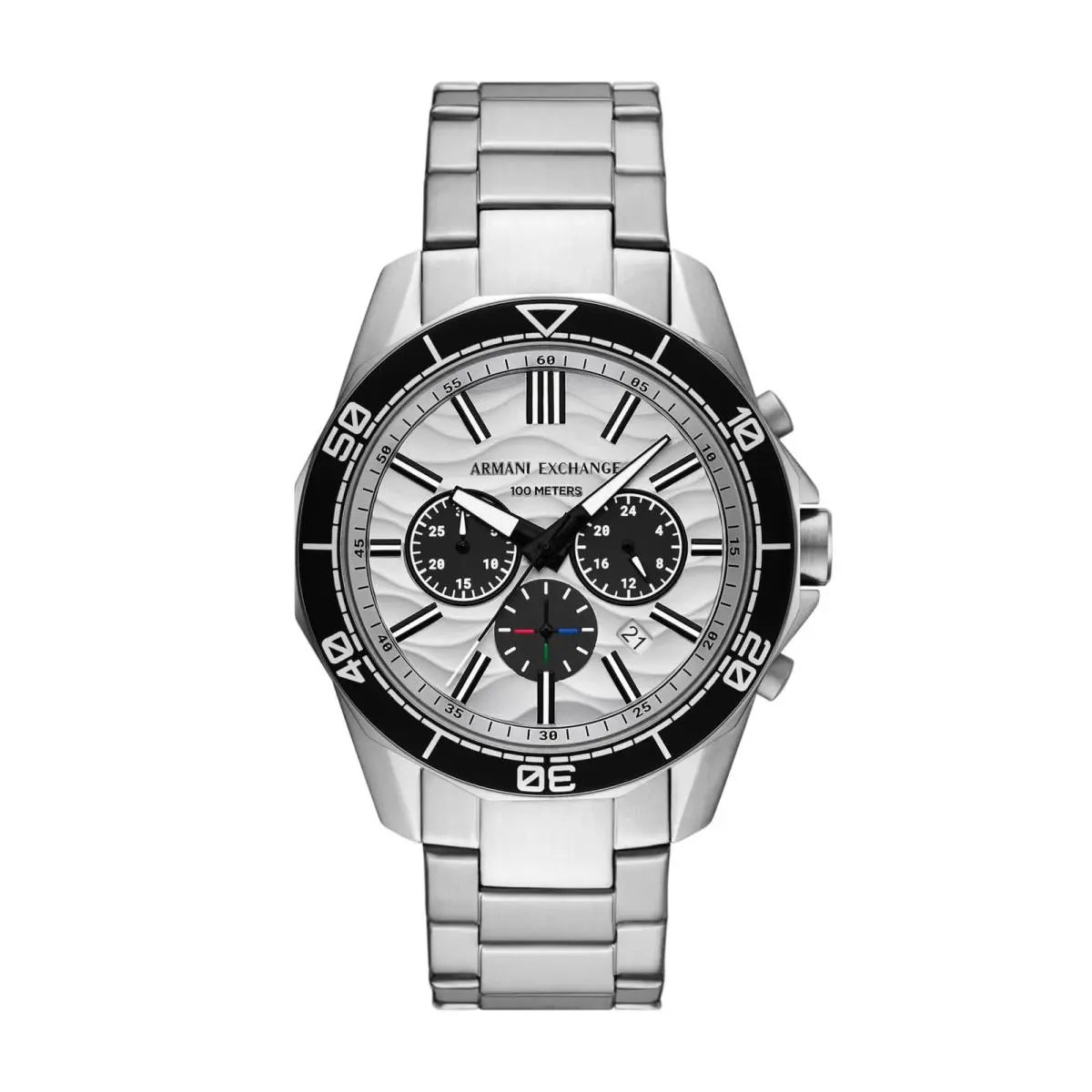 Men`s Chronograph Stainless Steel Watch Model: Silver/black by Armani Exchange