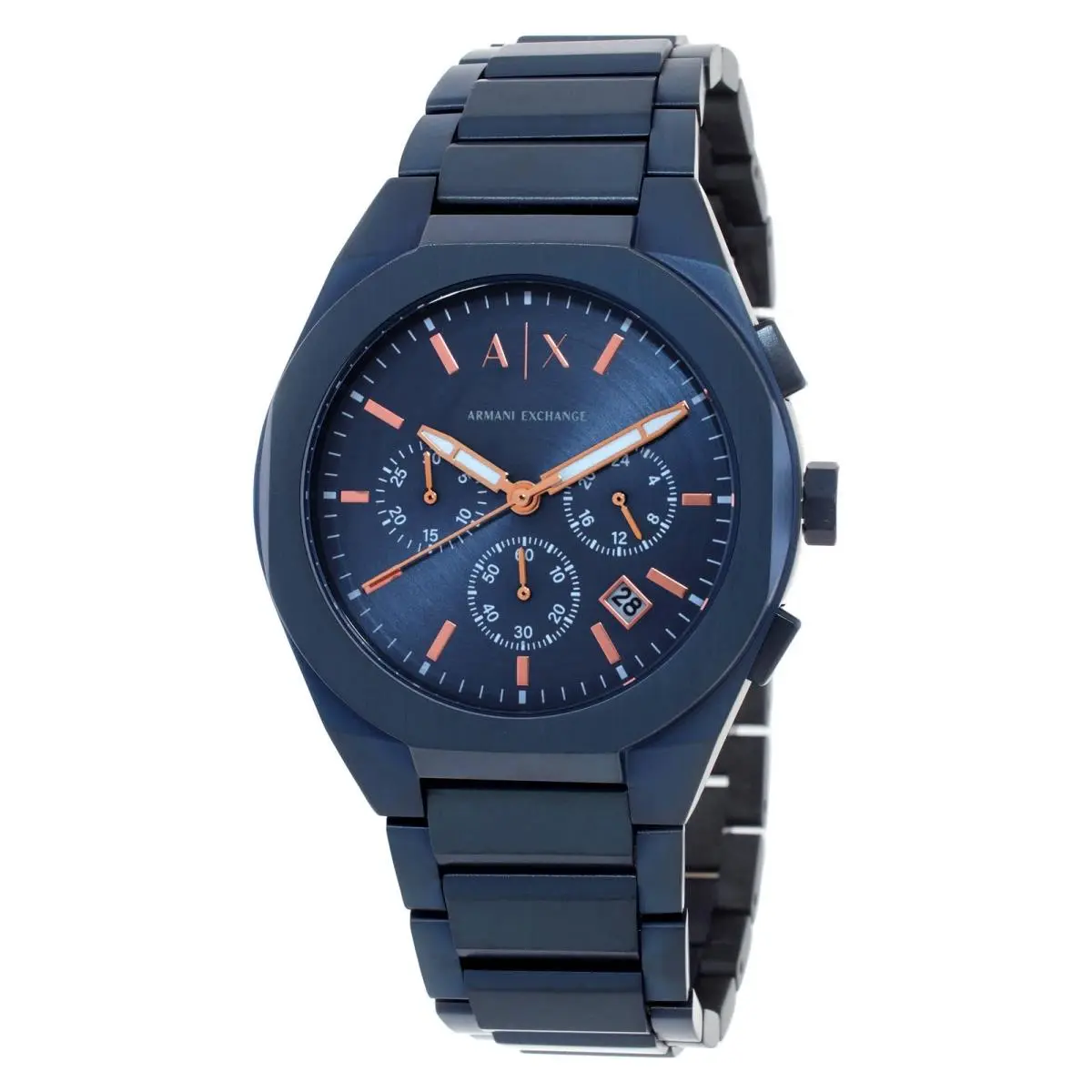 Armani Exchange Sync Chronograph Quartz Blue Dial Men`s Watch AX4189