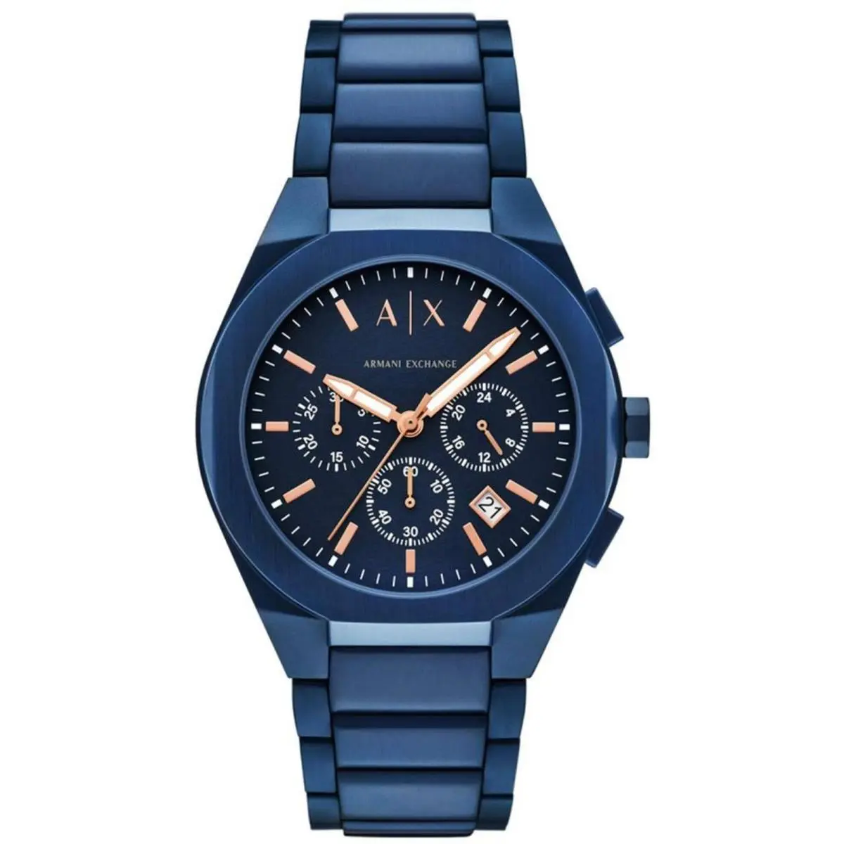 Men`s Watch Sync Chronograph Blue Dial Steel Bracelet AX4189 by Armani Exchange