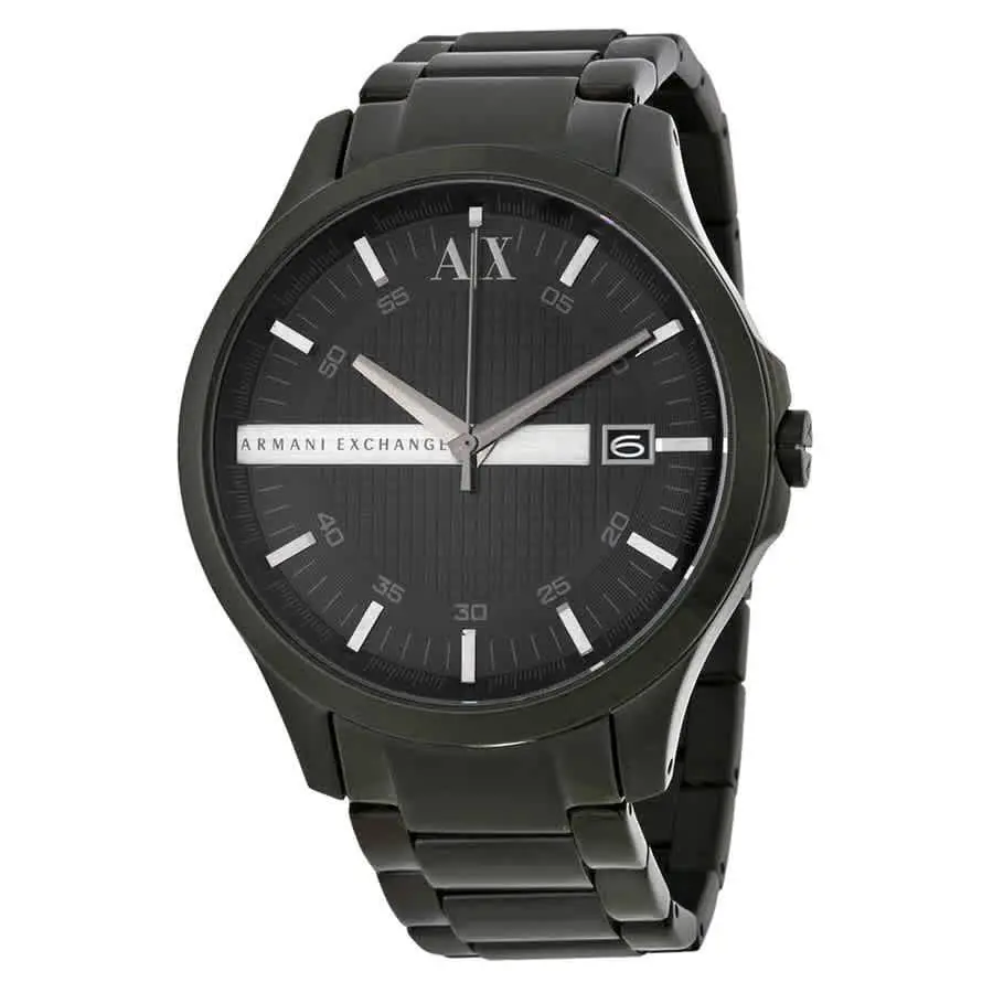 Armani Exchange Hampton Black Dial Black Ion-plated Men`s Watch AX2104 - Black, Dial: Black, Band: Black