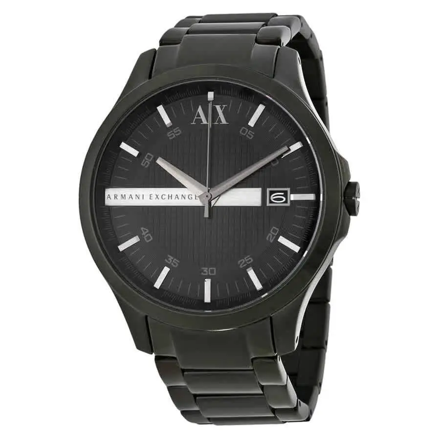Armani Exchange Hampton Black Dial Black Ion-plated Men`s Watch AX2104 - Black, Dial: Black, Band: Black