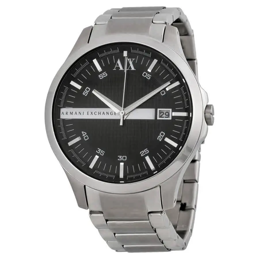 Armani Exchange Black Dial Stainless Steel Men`s Watch AX2103