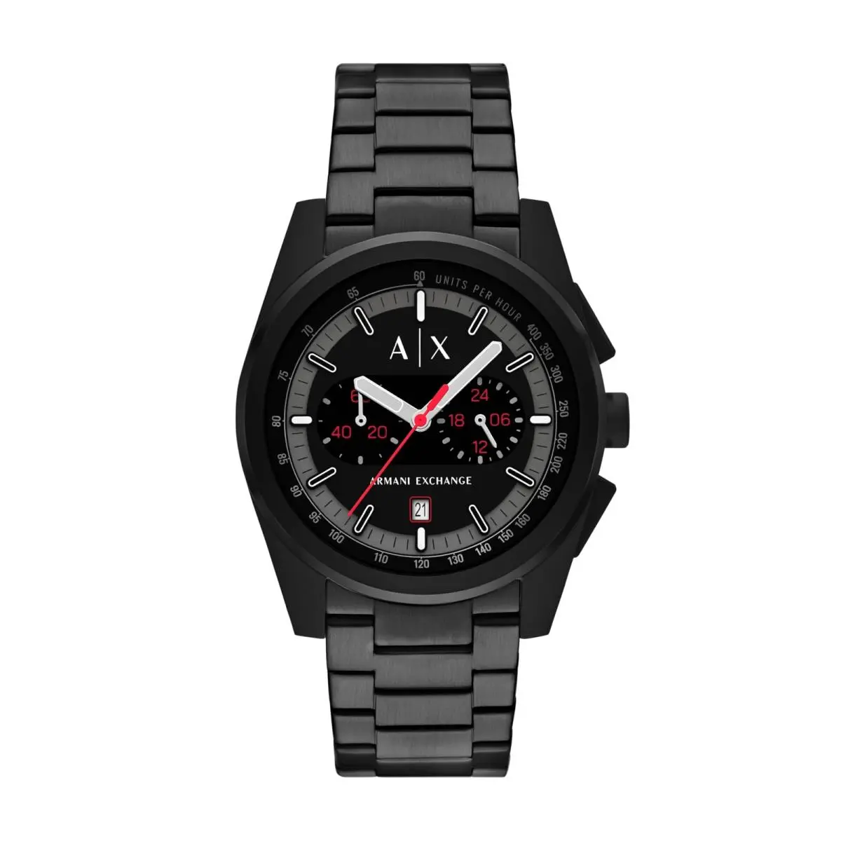 Men`s Chronograph Stainless Steel Watch Color: Black/black by Armani Exchange