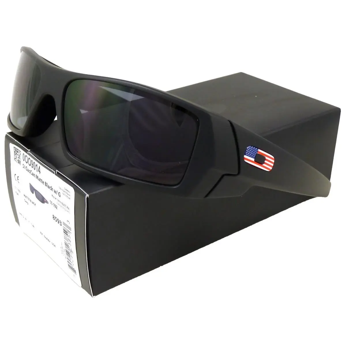 Oakley SI Gascan Sunglasses Matte Black w/ US Flag l Grey 11-192