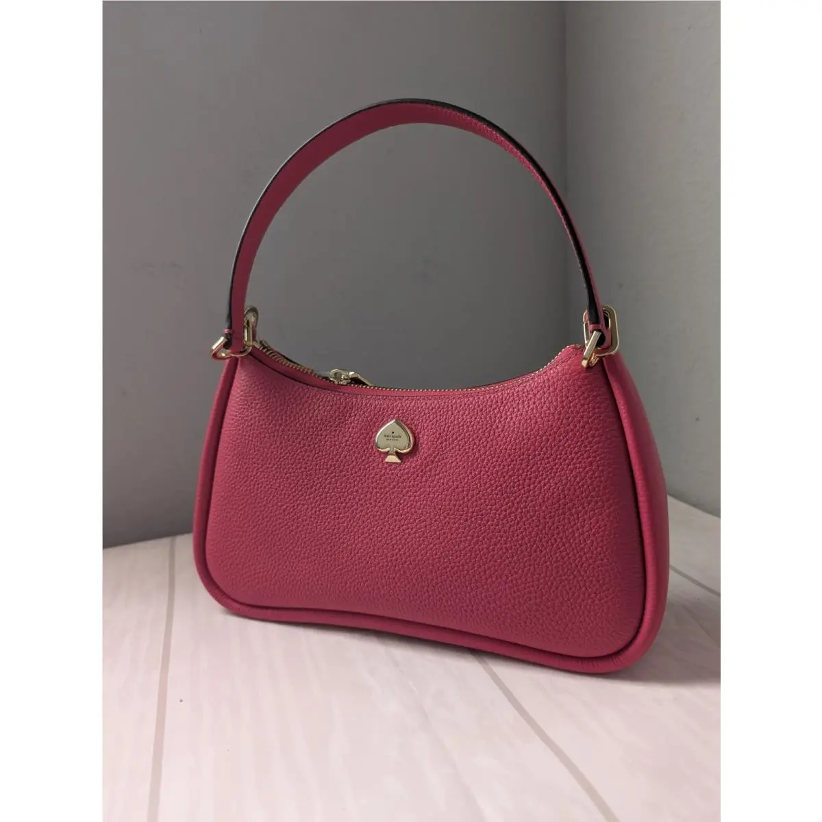 Kate Spade KI904 Kayla Small Convertible Pebbled Leather Shoulder Bag Pink