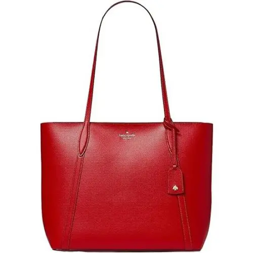 Kate Spade Cara Leather Large Tote Bag Shoulder Bag Warm Taupe Carry All Purse
