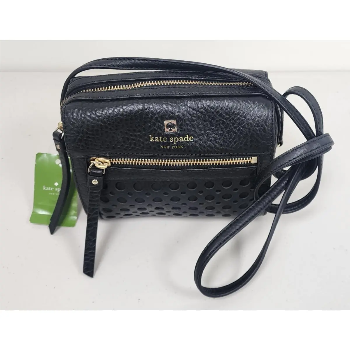 Kate Spade New York Perri Lane Bubbles Black Looloo Crossbody Shoulder Bag