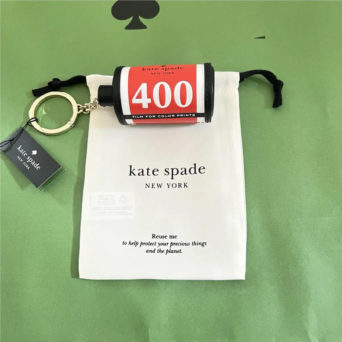 Kate Spade Picture This 3D Film Roll Key Fob Charm KL927 L38 Multicolor