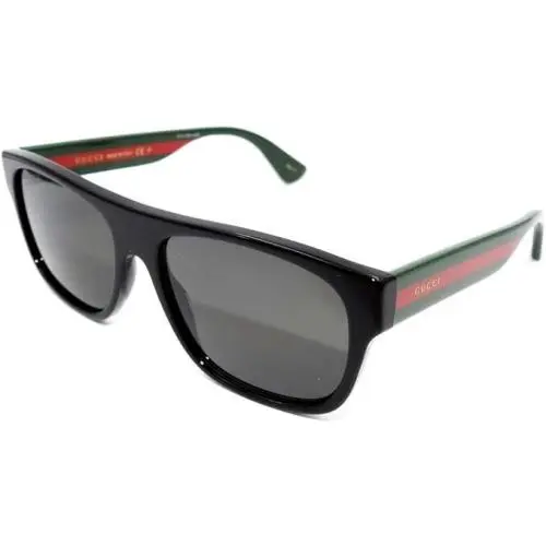 Grey Rectangular Men`s Sunglasses GG0341S 001 56 GG0341S 001 by Gucci