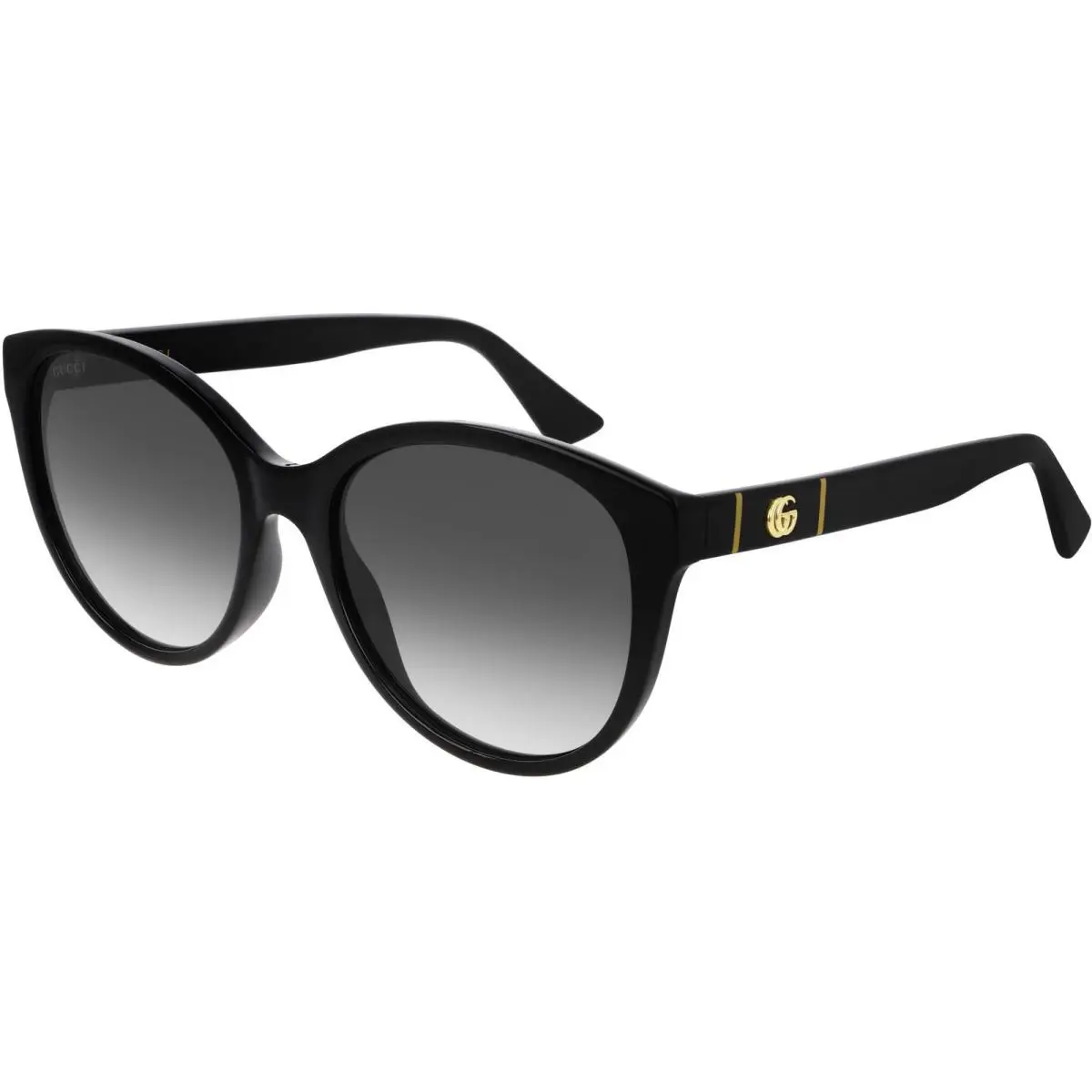 Gucci GG0631S 001 Sunglasses Women`s Black/grey Gradient Lenses Cat Eye 56mm