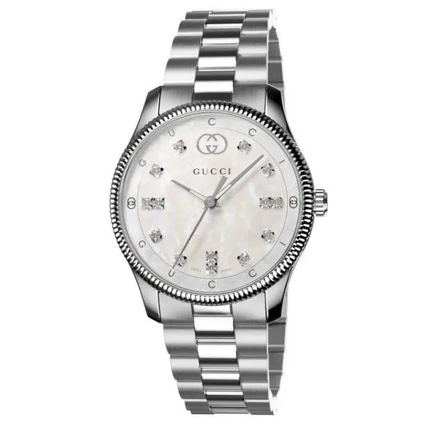 Gucci G-timeless Mother-of-pearl Dial Diamonds Quartz Womens Watch YA1265064