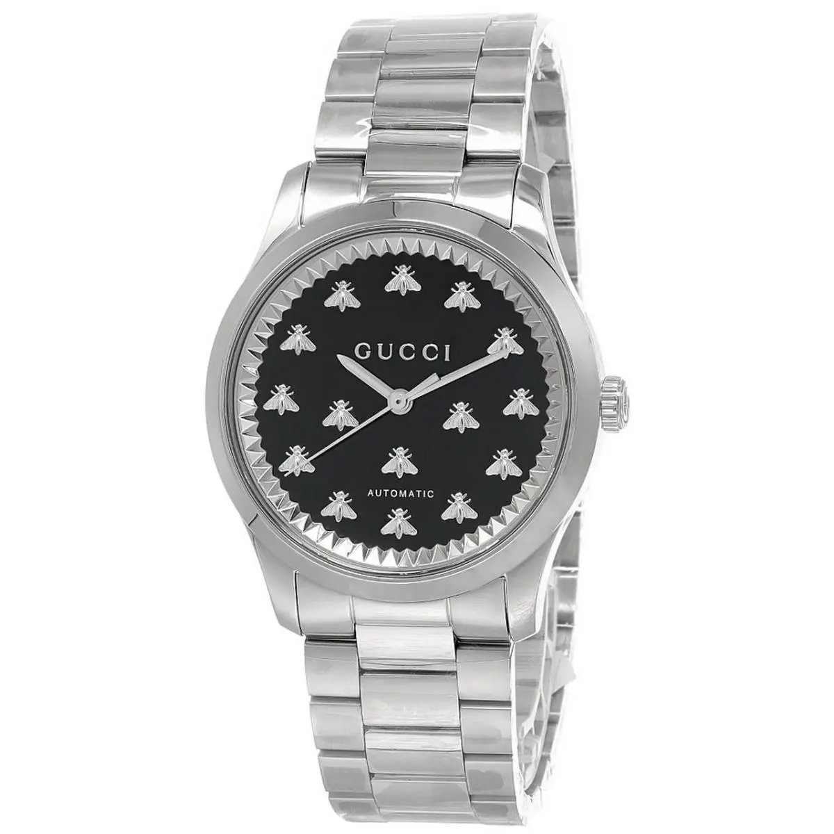 G-timeless 38mm Auto Black Onyx Stone Dial Unisex Watch YA1264130 by Gucci