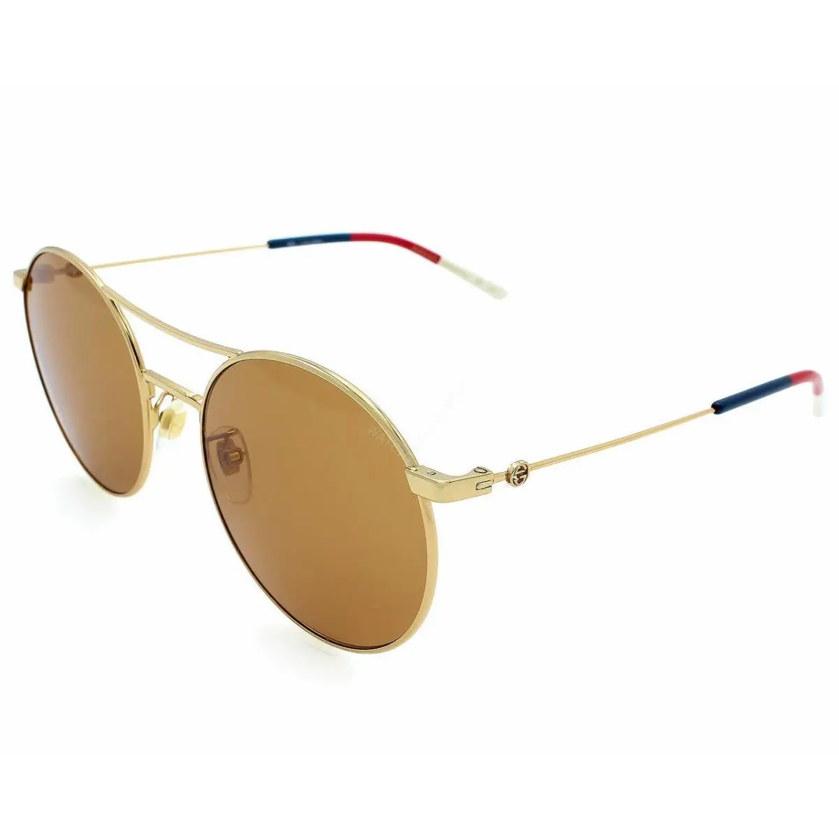 Gucci Round Gold/brown Lens 56-145mm Women`s Sunglasses GG0680S 003