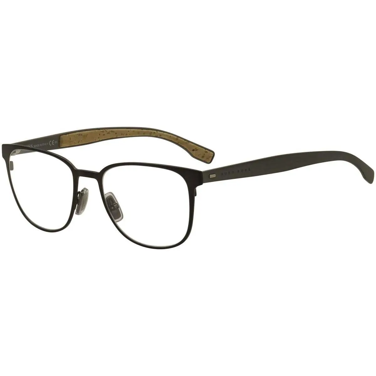 Hugo Boss Eyeglasses 0885 0S3 Matte Brown/ruthenium Square Optical Frame 54mm