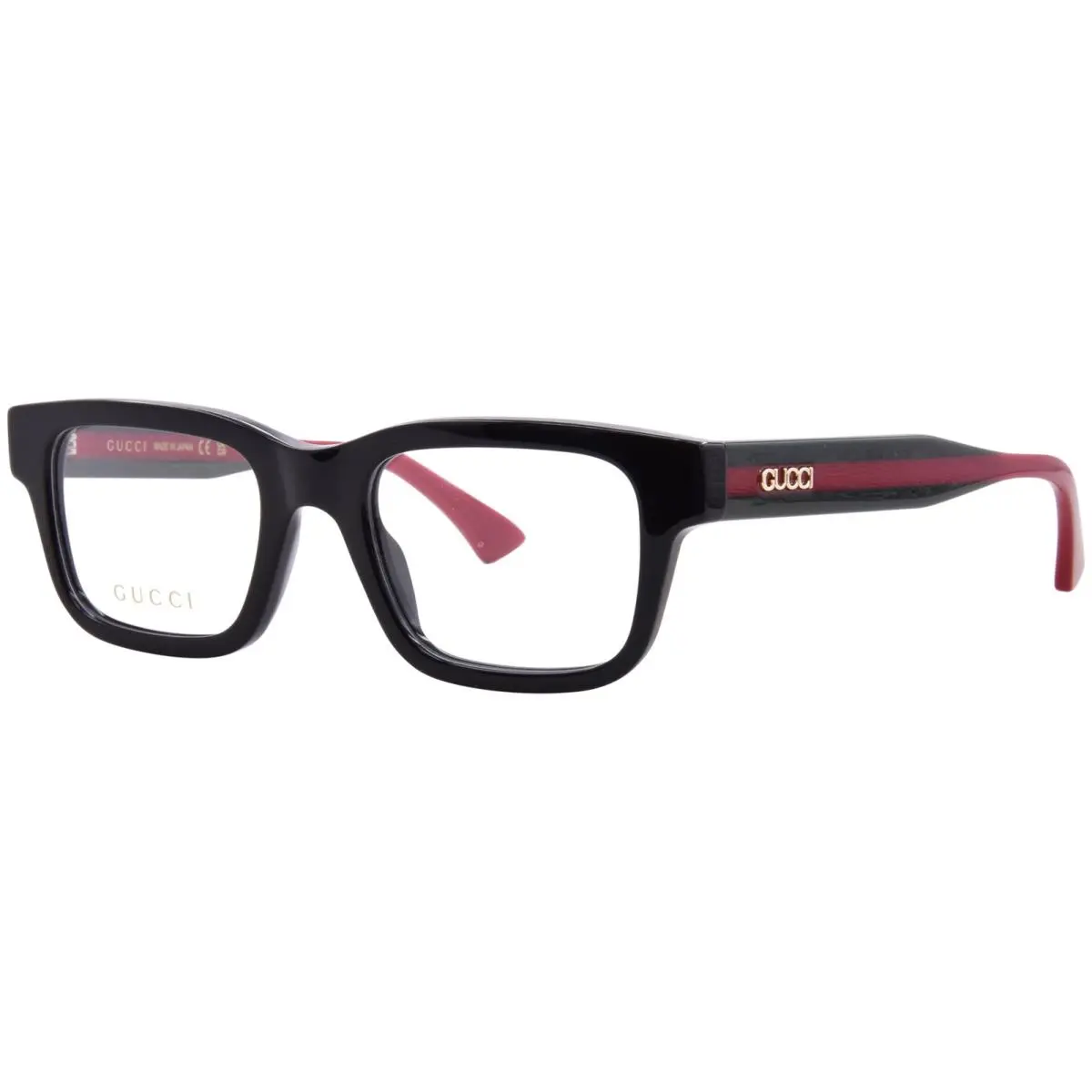 Gucci GG1865O 001 Eyeglasses Frame Black/green Full Rim Rectangle Shape 50mm