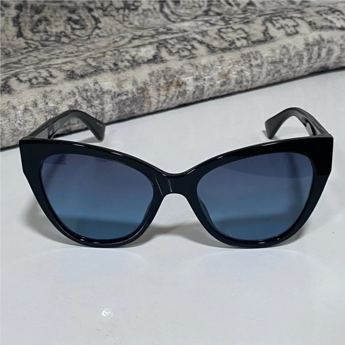 Moschino Sunglasses Black Cat Eye Sunglasses with Gold Detail