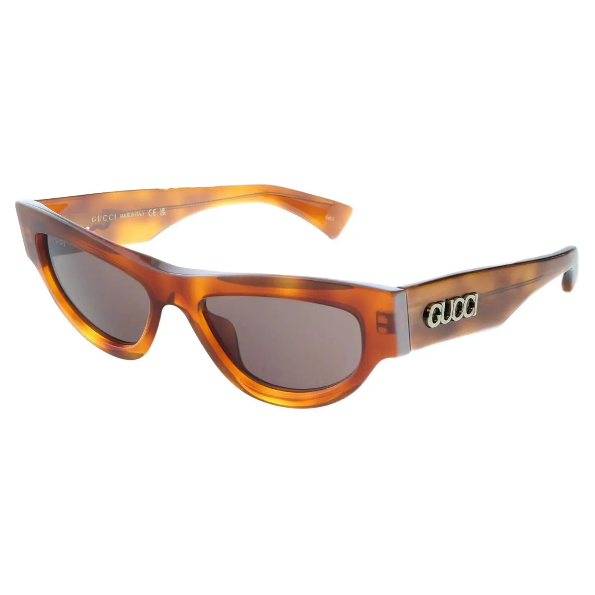 Gucci GG1834S-002 Havana Cat-eye Ladies Sunglasses