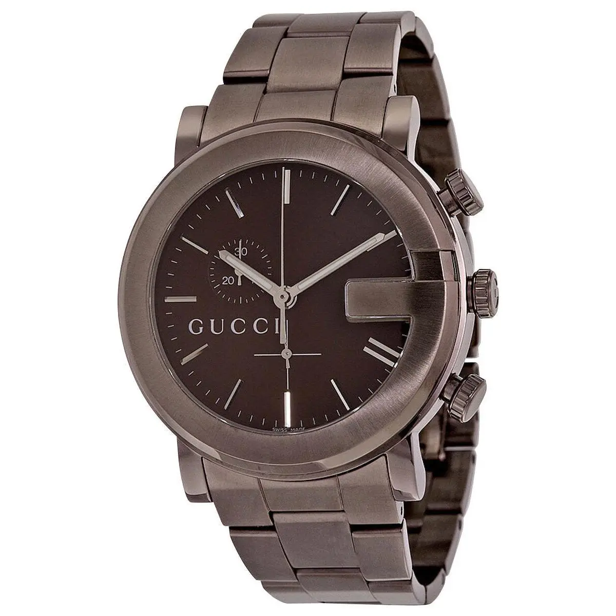 Gucci G-chrono Chronograph Brown Pvd Steel Brown Dial Quartz Mens Watch YA101341
