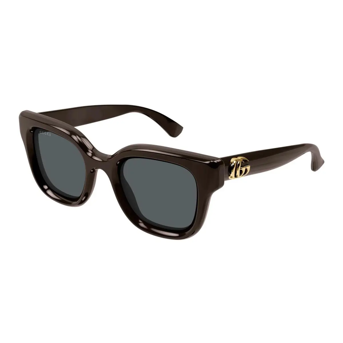 Gucci Sunglasses GG1828S 004 49mm Shiny Solid Brown / Grey Lens