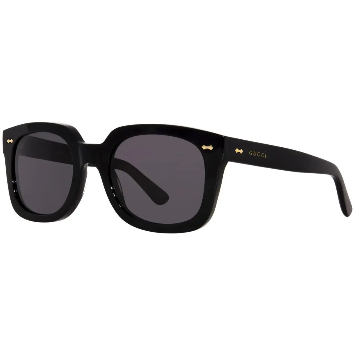 Gucci GG0912S 005 Sunglasses Men`s Shiny Black/grey Lenses Square Shape 54mm