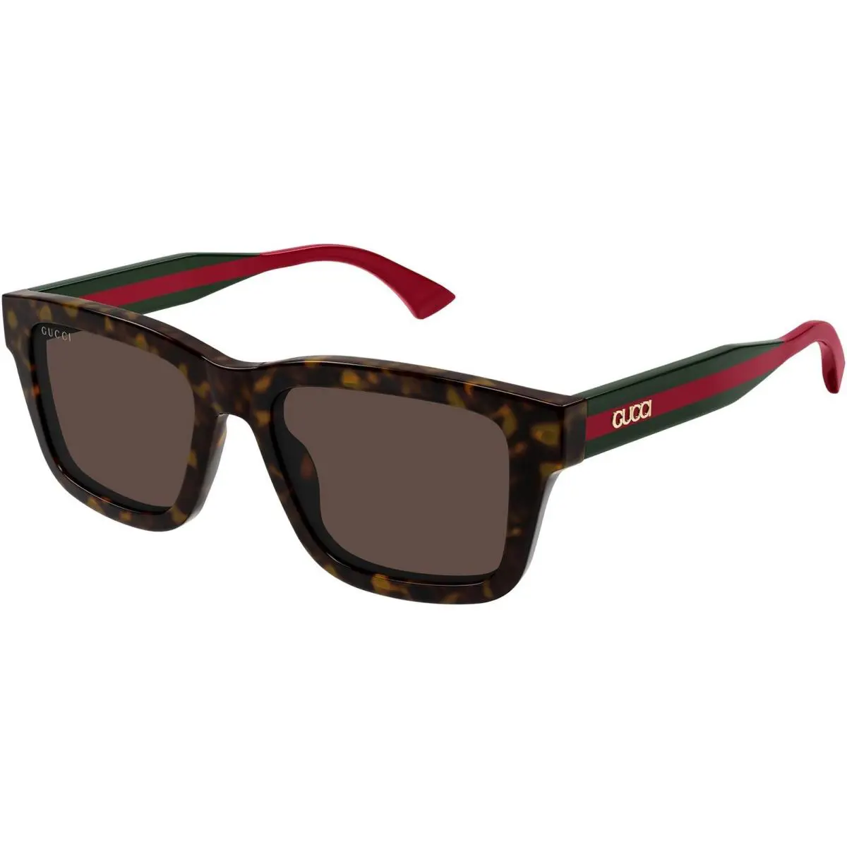 Gucci GG1869S 002 Square Sunglasses 53mm Havana / Brown Lens