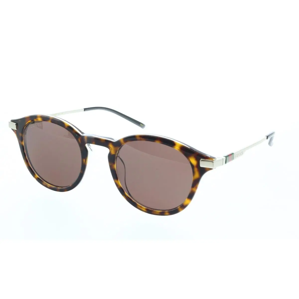 Gucci GG1890S-002 Havana Silver Round Mens Sunglasses